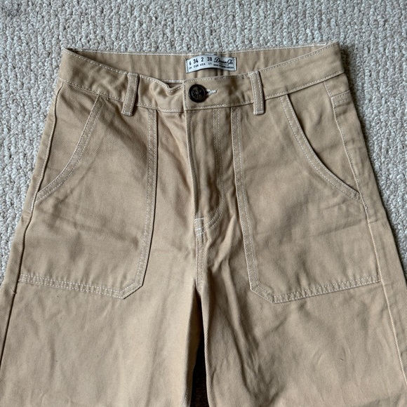 Wide leg high waisted khaki pants - Picture 3 of 8
